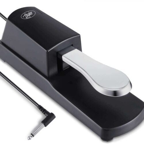 HAYDEN Digital Piano and Keyboard Sustain Pedal for Yamaha, Roland, Casio, Korg, Behringer – Universal Foot Pedal Black