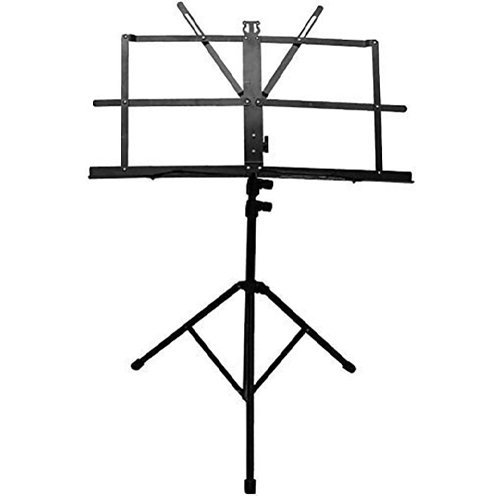 Portable, A2 Foldable Notation Stand with Tripod Base, Sheet Clip Holder, and Carry Bag