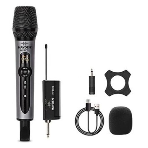 Echo UHF (HY-EC01) Wireless Handheld Dynamic Microphone System with Echo Control. Comes with a Compact Rechargeable Receiver, Receiver Output,