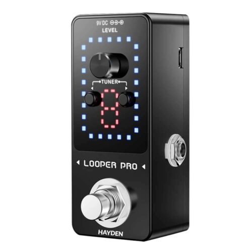 Guitar Looper Pedal Pro, guitar effects pedals looper with Built-in LED Display Tuner Function, 9 Loops, 40 minutes Record Time